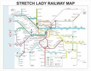 Anagram railway map of Glasgow
